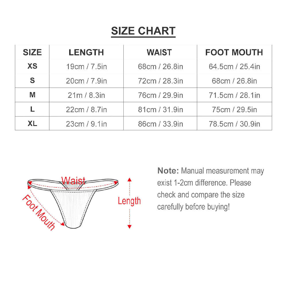 Custom Face Zipper Sexy Women's Tanga Thong - MyFaceSocksAu