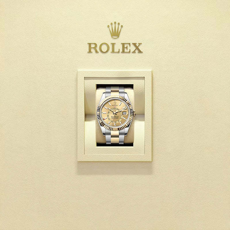 ROLEX スカイドゥエラー 、シャンパンカラー、オイスター、42 MM、オイスタースチール＆イエローゴールド336933-最安値に挑戦中!!!
