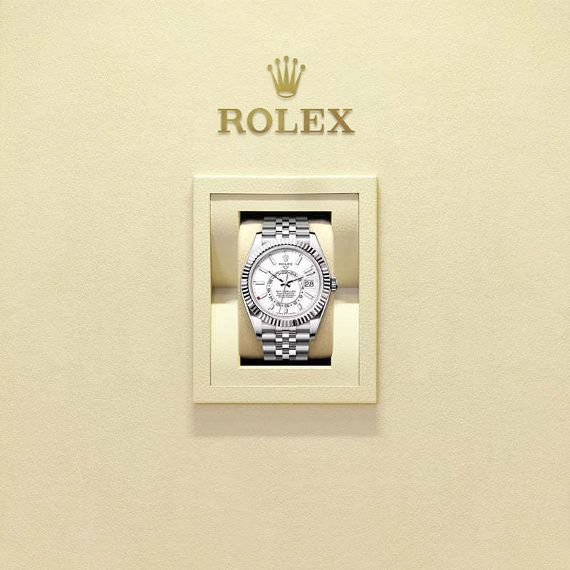 ROLEX スカイドゥエラー、ホワイト、オイスター、42 MM、オイスタースチール＆ホワイトゴールド336934-最安値に挑戦中!!!