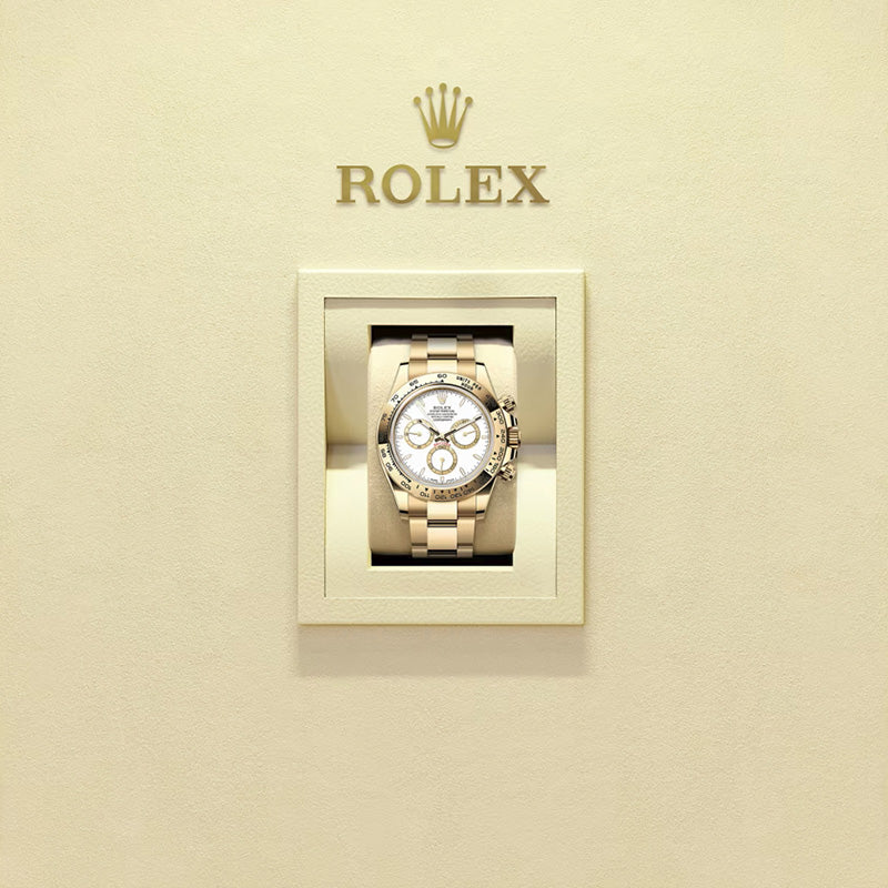 ROLEX  コスモグラフ デイトナ、ホワイト、ゴールデン カウンターリング、オイスター、40 MM、イエローゴールド126508-最安値に挑戦中!!!