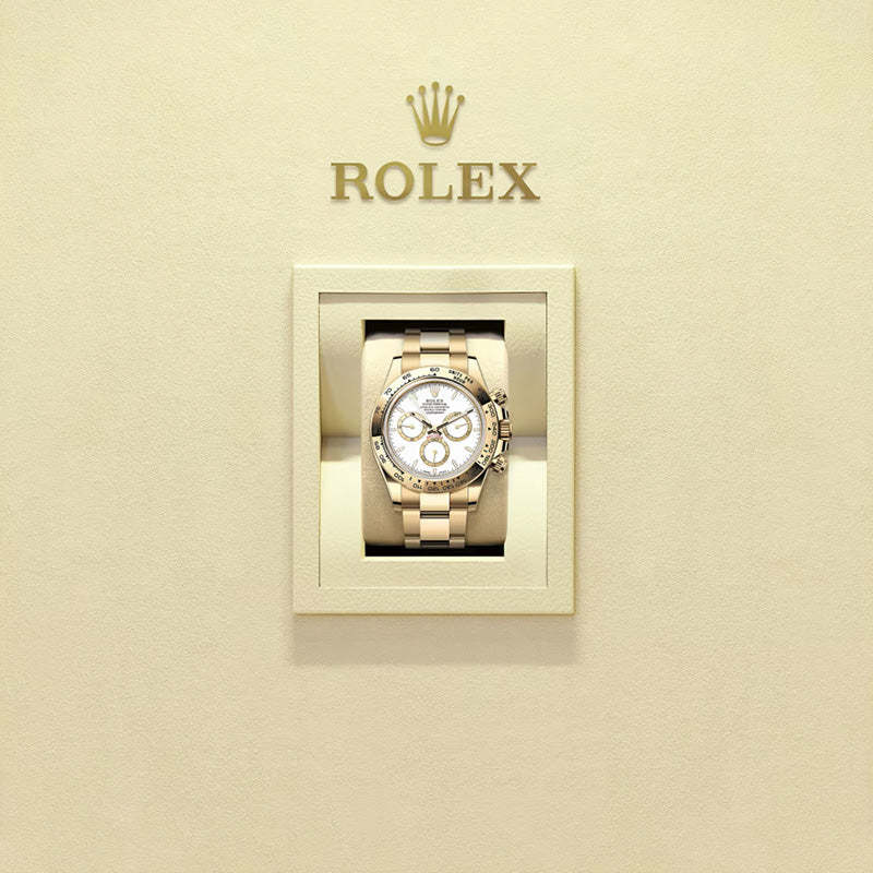 ROLEX  コスモグラフ デイトナ、ホワイト、ゴールデン カウンターリング、オイスター、40 MM、イエローゴールド126508-最安値に挑戦中!!!