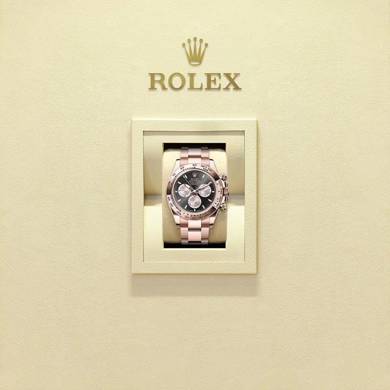 ROLEX  コスモグラフ デイトナ、ブライトブラック＆サンダスト、オイスター、40 MM、エバーローズゴールド126505-最安値に挑戦中!!!