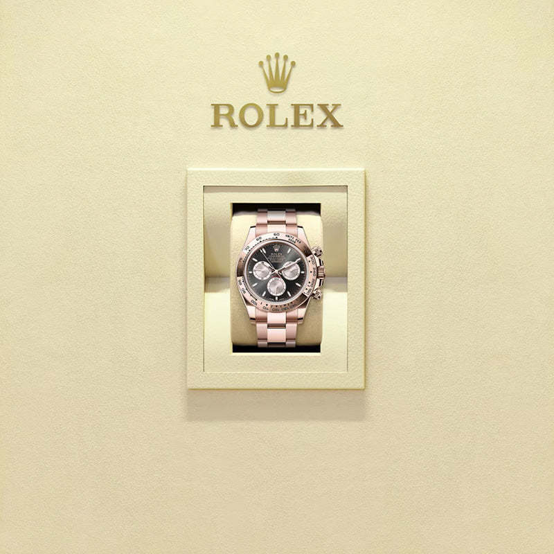ROLEX  コスモグラフ デイトナ、ブライトブラック＆サンダスト、オイスター、40 MM、エバーローズゴールド126505-最安値に挑戦中!!!
