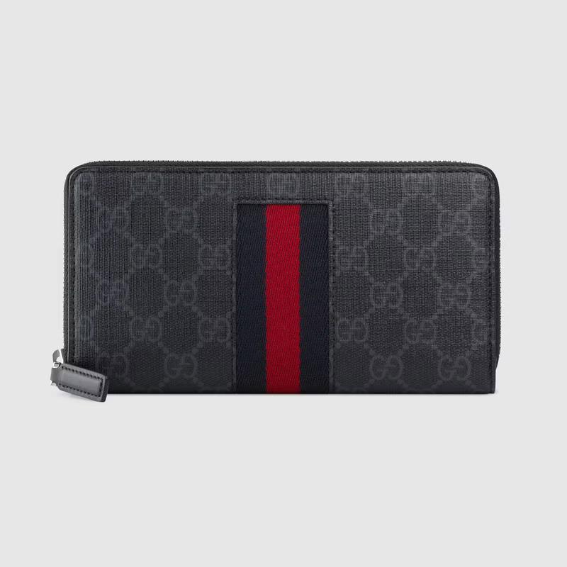  GUCCI GGスプリーム ニューウェブ ブラック ジップアラウンドウォレット Ref:408831 KHN4N 1095-最安値に挑戦中!!!