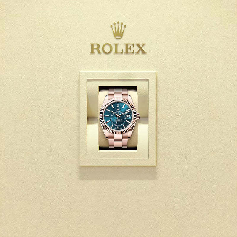 ROLEX スカイドゥエラー、ブルーグリーン、オイスター、42 MM、エバーローズゴールド336935-最安値に挑戦中!!!