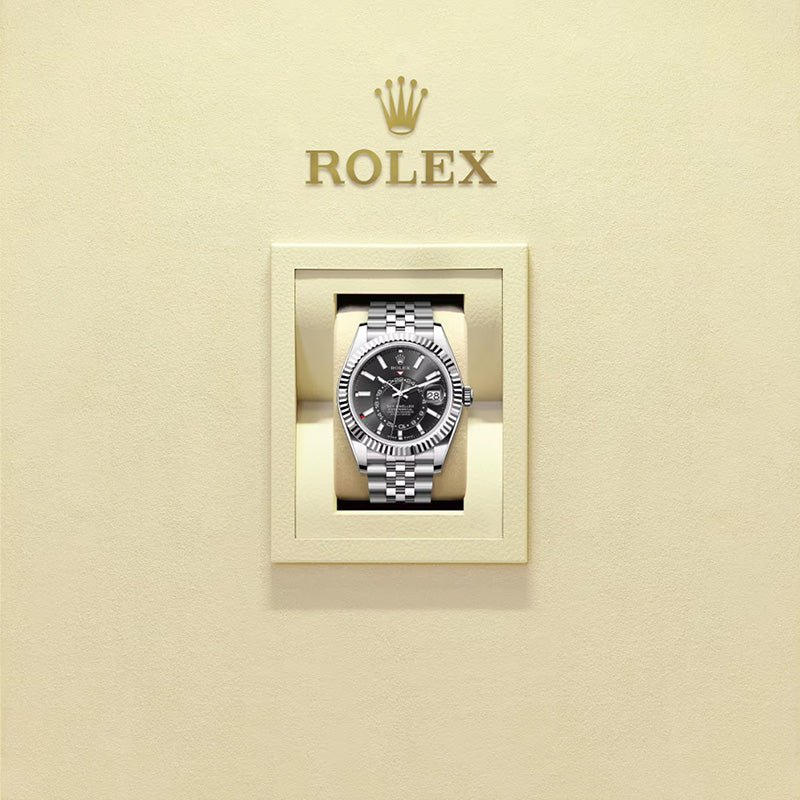 ROLEX スカイドゥエラー、ブライトブラック、オイスター、42 MM、オイスタースチール＆ホワイトゴールド336934-最安値に挑戦中!!!