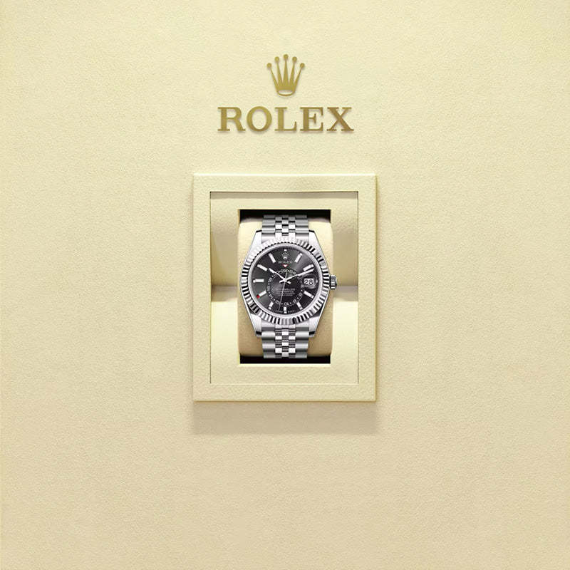 ROLEX スカイドゥエラー、ブライトブラック、オイスター、42 MM、オイスタースチール＆ホワイトゴールド336934-最安値に挑戦中!!!