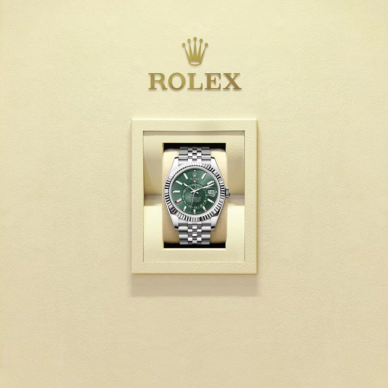 ROLEX スカイドゥエラー 、ミントグリーン、オイスター、42MM、オイスタースチール＆ホワイトゴールド336934-最安値に挑戦中!!!