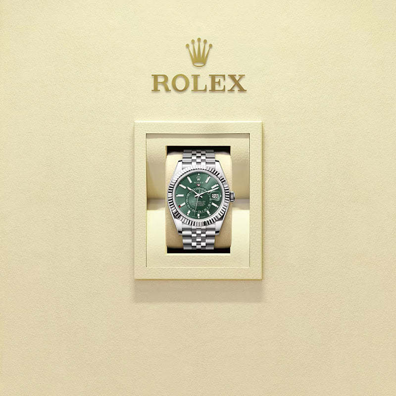 ROLEX スカイドゥエラー 、ミントグリーン、オイスター、42MM、オイスタースチール＆ホワイトゴールド336934-最安値に挑戦中!!!