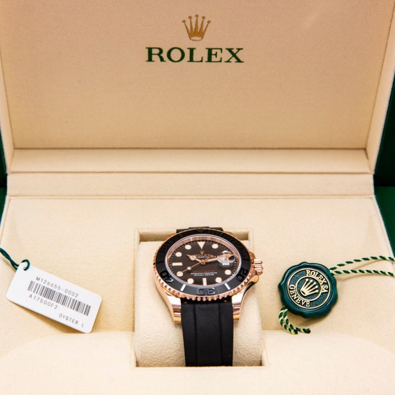 ROLEX ヨットマスター 自動巻き ブラック 文字盤 ローズゴールド m126655-0002-最安値に挑戦中!!!