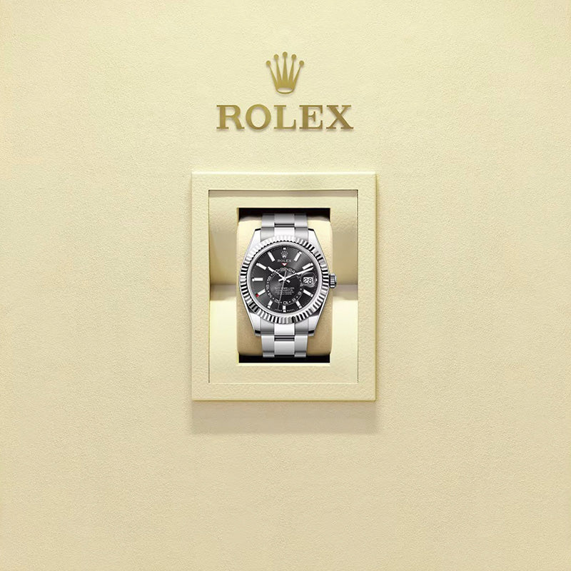 ROLEX スカイドゥエラー、ブライトブラック、オイスター、42 MM、オイスタースチール＆ホワイトゴールド336934-最安値に挑戦中!!!