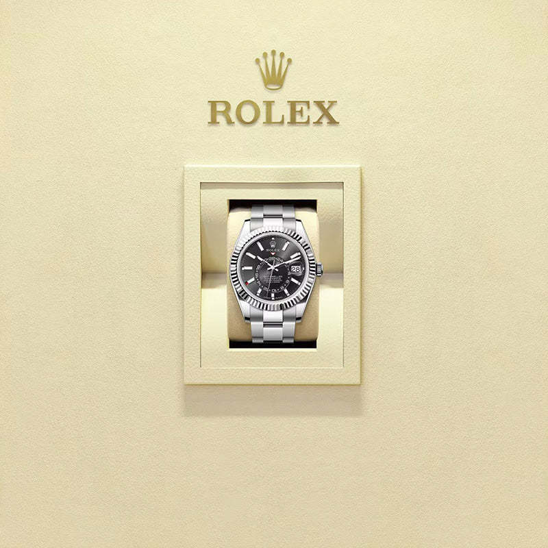 ROLEX スカイドゥエラー、ブライトブラック、オイスター、42 MM、オイスタースチール＆ホワイトゴールド336934-最安値に挑戦中!!!