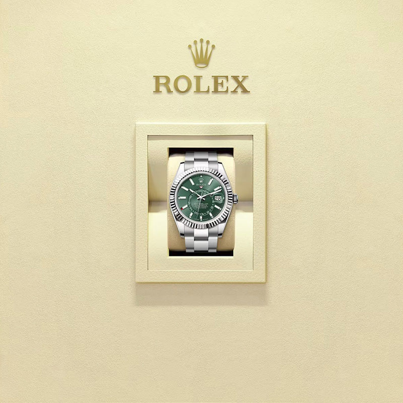 ROLEX スカイドゥエラー、ミントグリーン、オイスター、42 MM、オイスタースチール＆ホワイトゴールド336934-最安値に挑戦中!!!