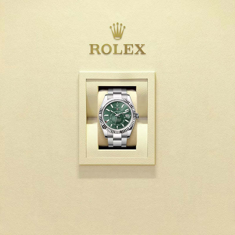 ROLEX スカイドゥエラー、ミントグリーン、オイスター、42 MM、オイスタースチール＆ホワイトゴールド336934-最安値に挑戦中!!!