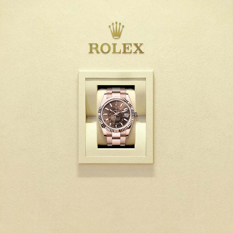 ROLEX スカイドゥエラー、チョコレート、オイスター、42 MM、エバーローズゴールド336935-最安値に挑戦中!!!