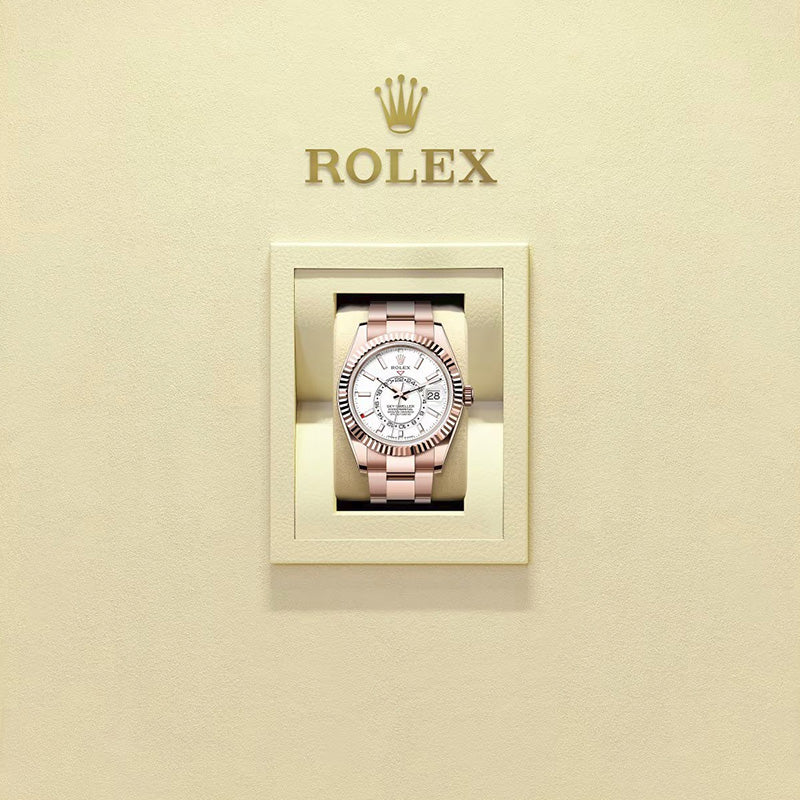 ROLEX スカイドゥエラー、ホワイト、オイスター、42 MM、エバーローズゴールド336935-最安値に挑戦中!!!