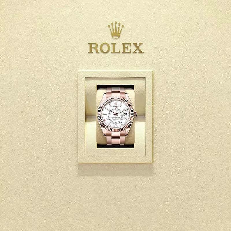 ROLEX スカイドゥエラー、ホワイト、オイスター、42 MM、エバーローズゴールド336935-最安値に挑戦中!!!