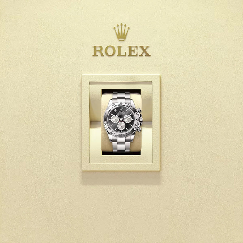 ROLEX  コスモグラフ デイトナ、ブライトブラック＆スチール、オイスター、40 MM、ホワイトゴールド126509-最安値に挑戦中!!!