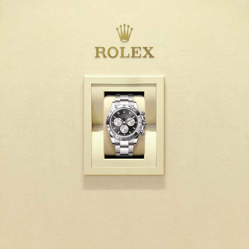 ROLEX  コスモグラフ デイトナ、ブライトブラック＆スチール、オイスター、40 MM、ホワイトゴールド126509-最安値に挑戦中!!!