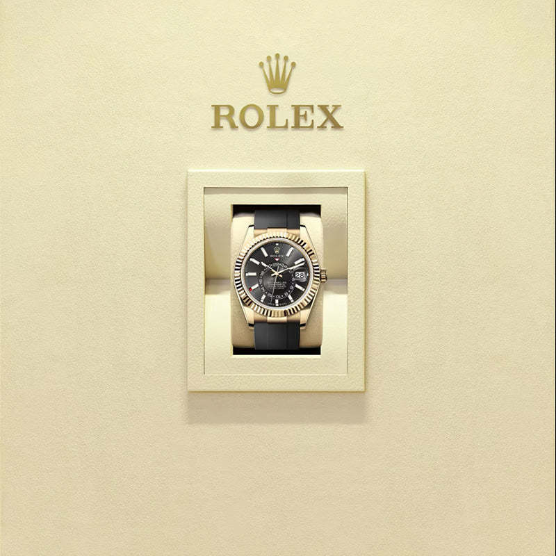 ROLEX  スカイドゥエラー、ブライトブラック、オイスター、42 MM、イエローゴールド336238-最安値に挑戦中!!!