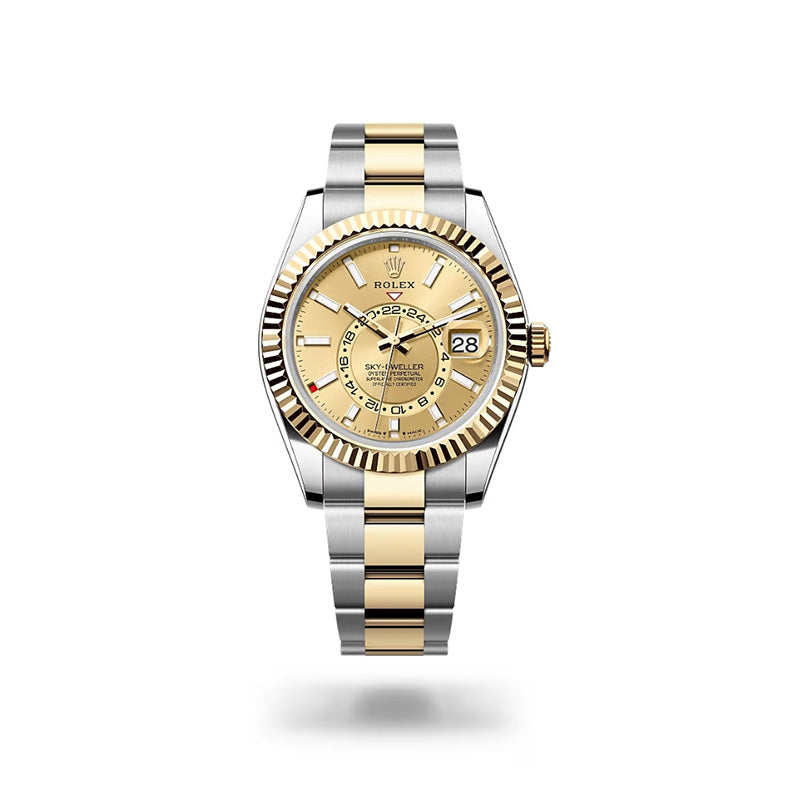 ROLEX スカイドゥエラー 、シャンパンカラー、オイスター、42 MM、オイスタースチール＆イエローゴールド336933-最安値に挑戦中!!!