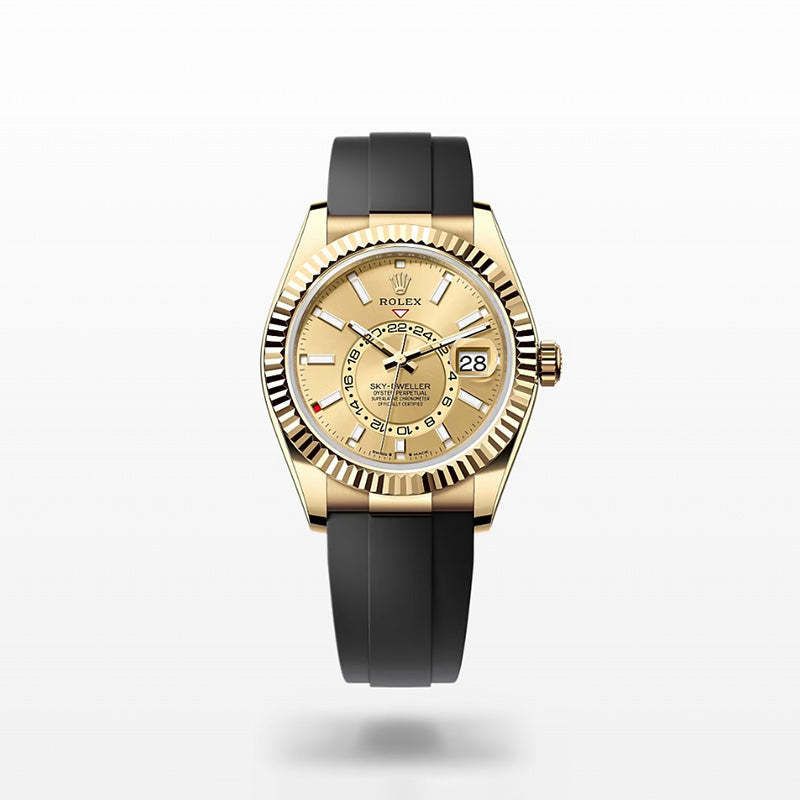 ROLEX  スカイドゥエラー、シャンパンカラー、オイスター、42 MM、イエローゴールド336238-最安値に挑戦中!!!