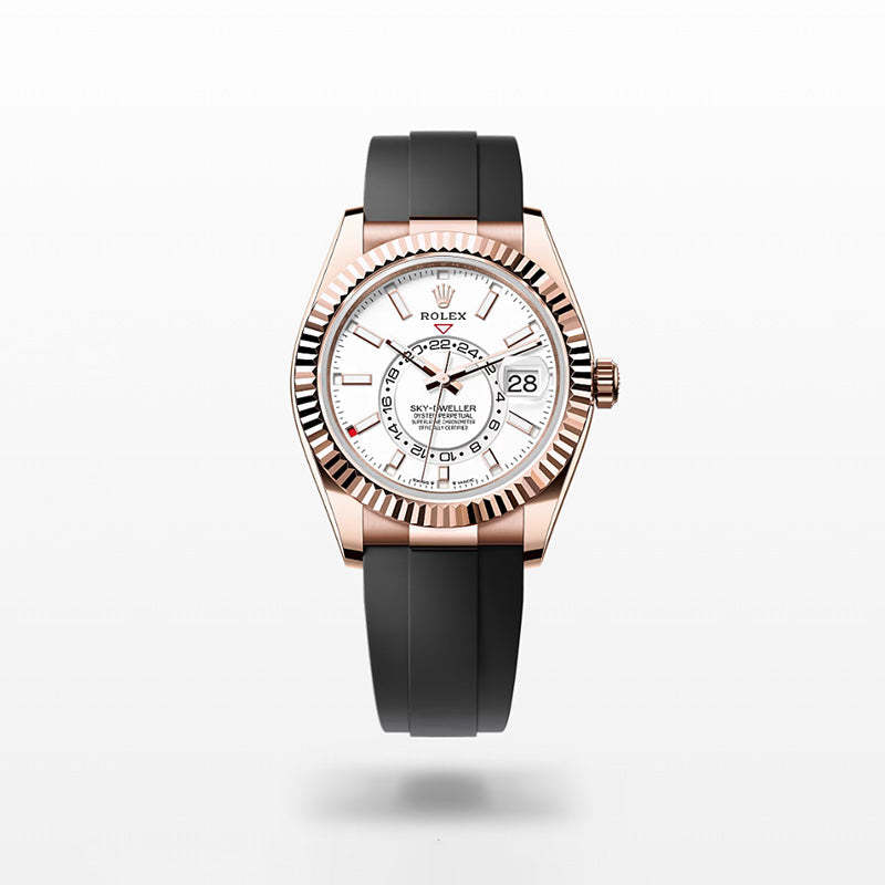 ROLEX スカイドゥエラー 、ホワイト、オイスター、42 MM、エバーローズゴールド336235-最安値に挑戦中!!!