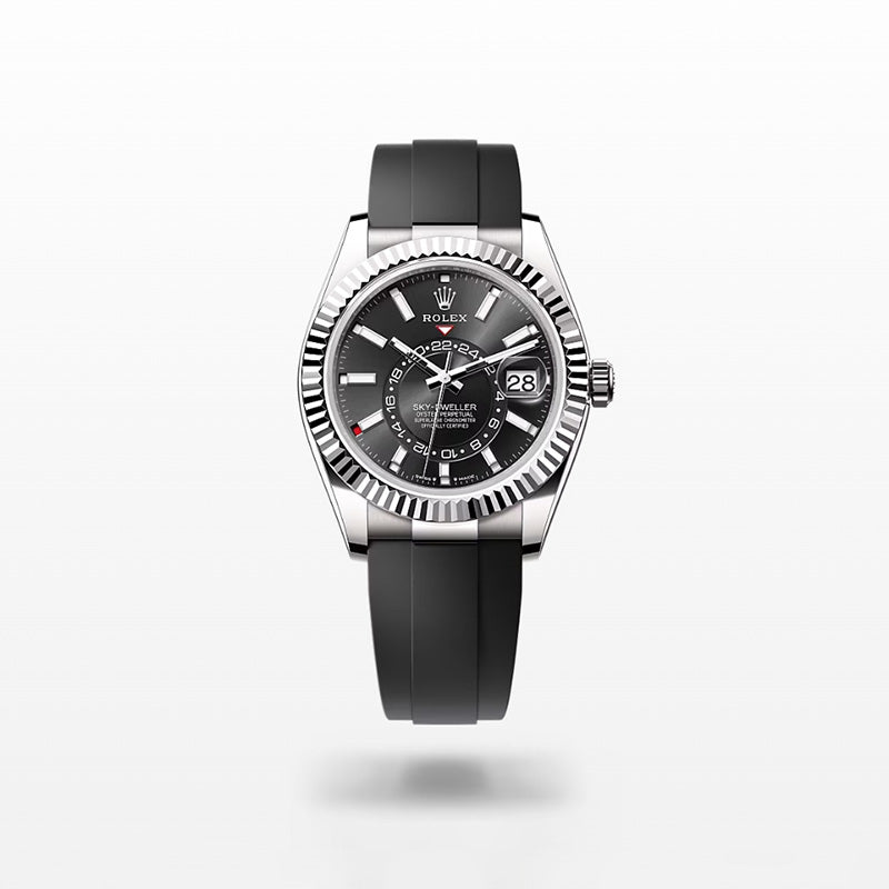 ROLEX スカイドゥエラー 、ブライトブラック、オイスター、42 MM、ホワイトゴールド 336239-最安値に挑戦中!!!