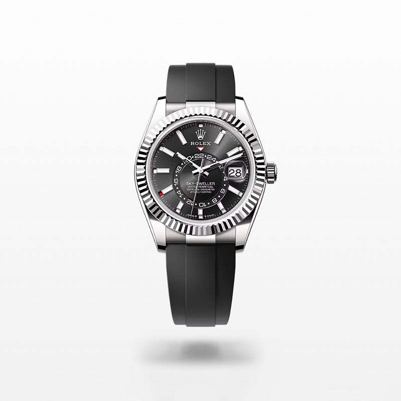 ROLEX スカイドゥエラー 、ブライトブラック、オイスター、42 MM、ホワイトゴールド 336239-最安値に挑戦中!!!