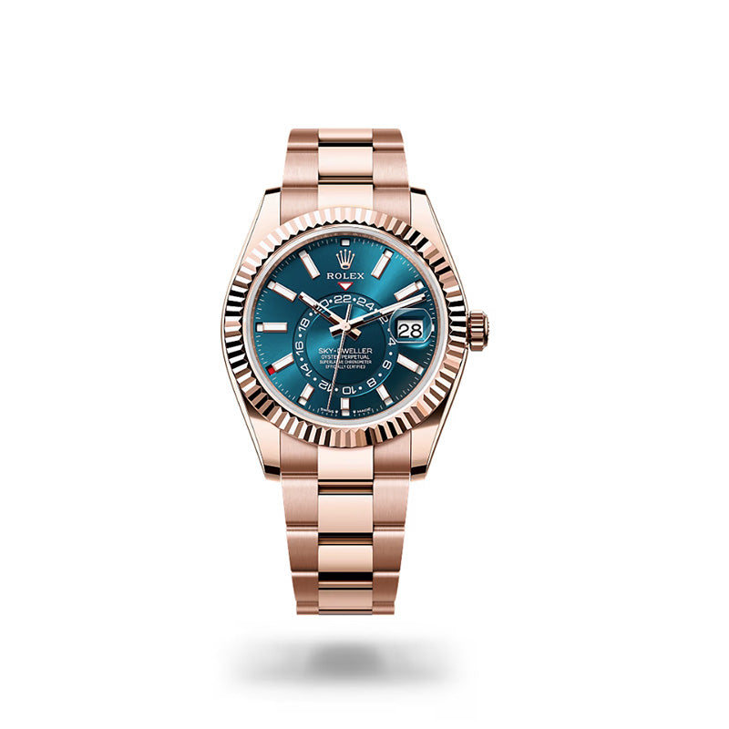 ROLEX スカイドゥエラー、ブルーグリーン、オイスター、42 MM、エバーローズゴールド336935-最安値に挑戦中!!!