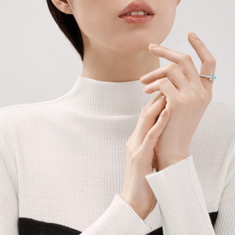 Tiffany ダイヤモンド ＆ ターコイズ ワイヤー リング GRP11098-最安値に挑戦中!!!