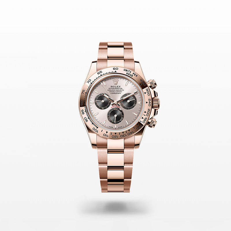 ROLEX  コスモグラフ デイトナ、サンダスト＆ブライトブラック、オイスター、40 MM、エバーローズゴールド126505-最安値に挑戦中!!!