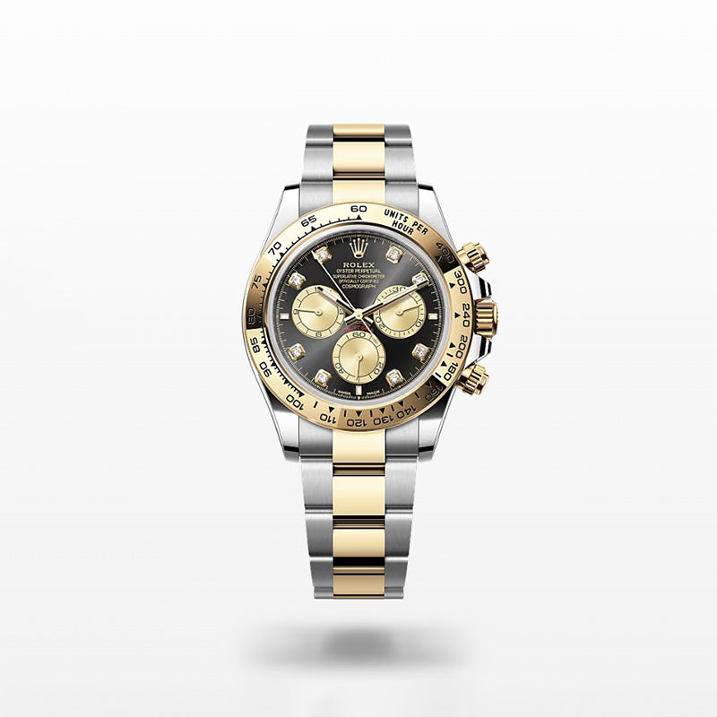 ROLEX  コスモグラフ デイトナ、ダイヤモンド入りブライトブラック＆ゴールデン、オイスター、40 MM、オイスタースチール＆イエローゴールド126503-最安値に挑戦中!!!