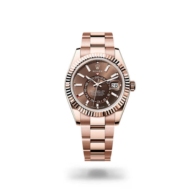 ROLEX スカイドゥエラー、チョコレート、オイスター、42 MM、エバーローズゴールド336935-最安値に挑戦中!!!