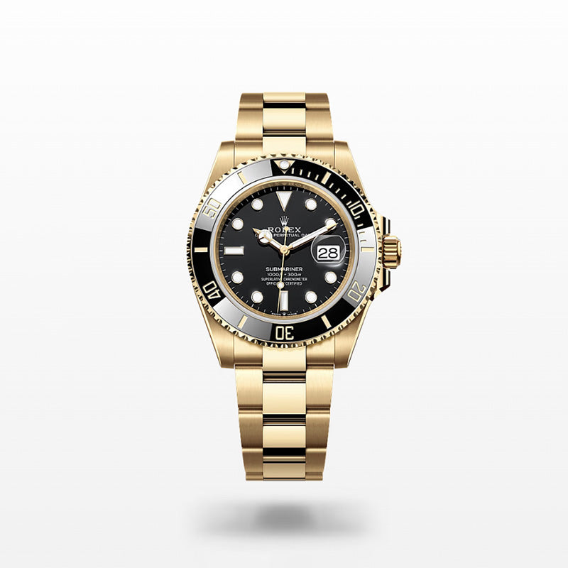 ROLEX  サブマリーナー デイト、ブラックセラミック、オイスター、41 MM、イエローゴールド126618LN-最安値に挑戦中!!!