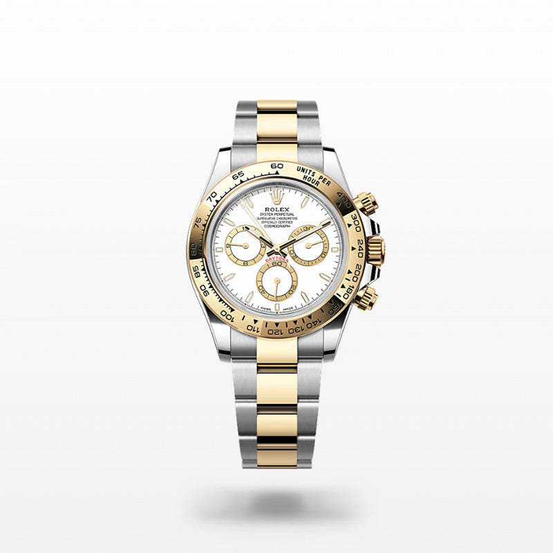 ROLEX  コスモグラフ デイトナ、ホワイト、ゴールデン カウンターリング、オイスター、40 MM、オイスタースチール＆イエローゴールド126503-最安値に挑戦中!!!