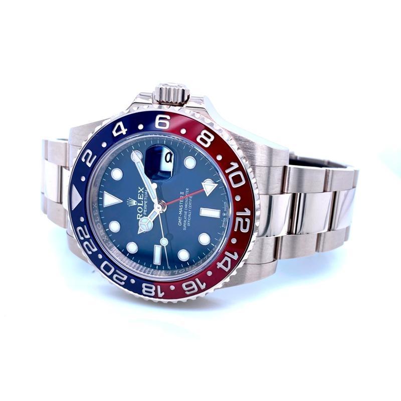 ROLEX GMTマスターⅡ 自動巻き ブルー 文字盤 ホワイトゴールド  m126719blro-0003-最安値に挑戦中!!!