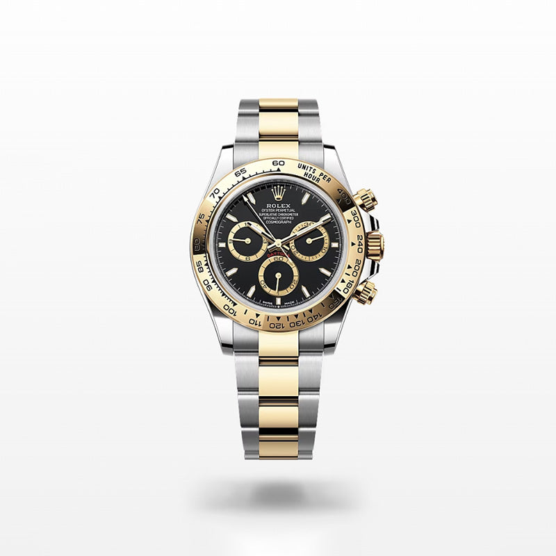 ROLEX  コスモグラフ デイトナ、ブラック、ゴールデンカウンターリング、オイスター、40 MM、オイスタースチール＆イエローゴールド126503-最安値に挑戦中!!!