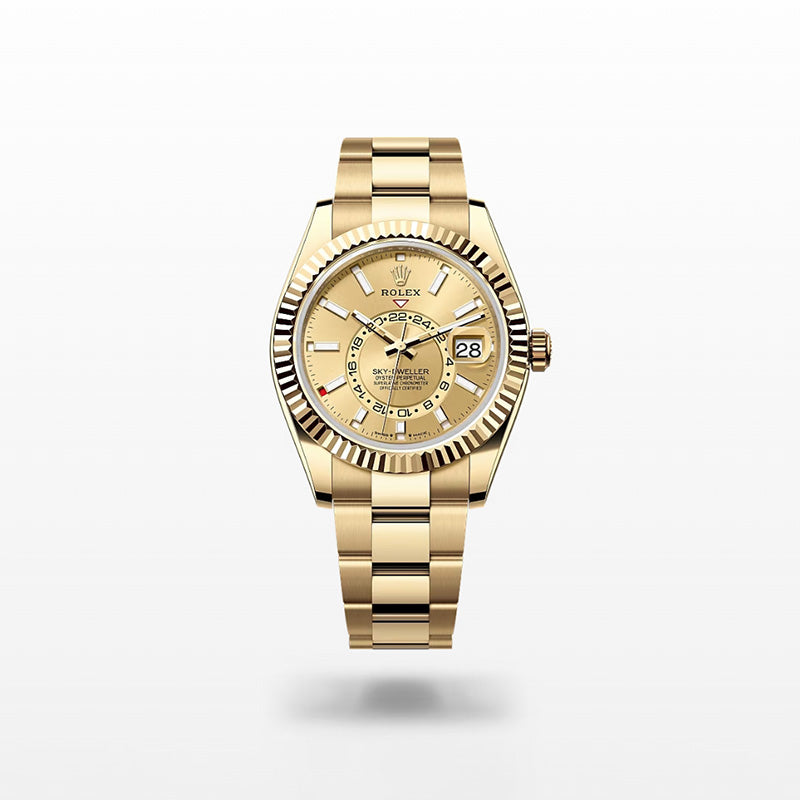 ROLEX スカイドゥエラー、シャンパンカラー、オイスター、42 MM、イエローゴールド336938-最安値に挑戦中!!!