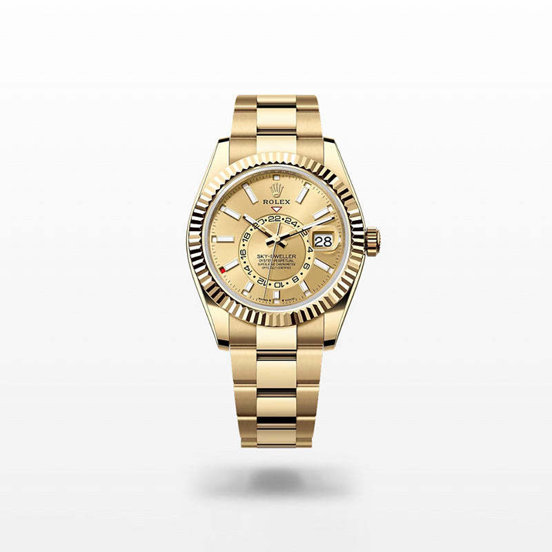 ROLEX スカイドゥエラー、シャンパンカラー、オイスター、42 MM、イエローゴールド336938-最安値に挑戦中!!!