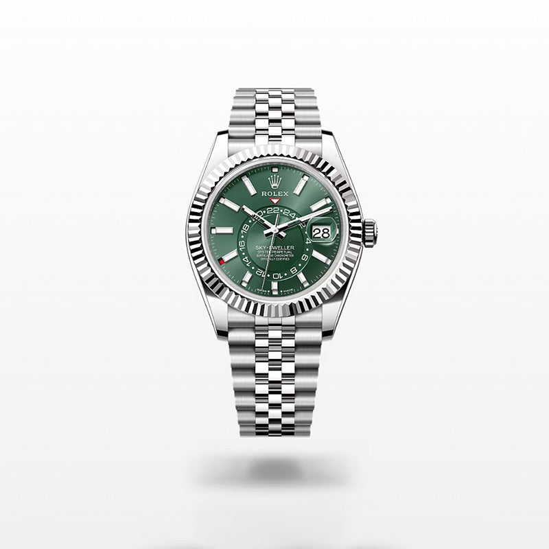 ROLEX スカイドゥエラー 、ミントグリーン、オイスター、42MM、オイスタースチール＆ホワイトゴールド336934-最安値に挑戦中!!!