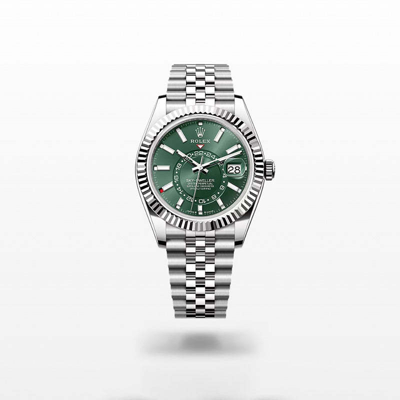 ROLEX スカイドゥエラー 、ミントグリーン、オイスター、42MM、オイスタースチール＆ホワイトゴールド336934-最安値に挑戦中!!!