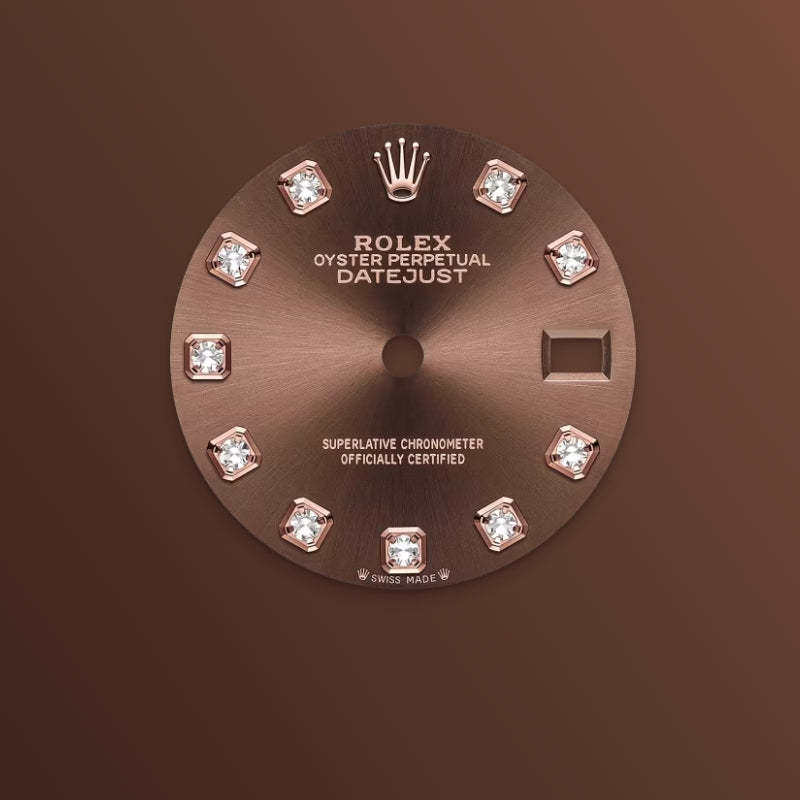 ROLEX   レディ デイトジャスト、ダイヤモンド入りチョコレート、オイスター、28 MM、エバーローズゴールド279175-最安値に挑戦中!!!