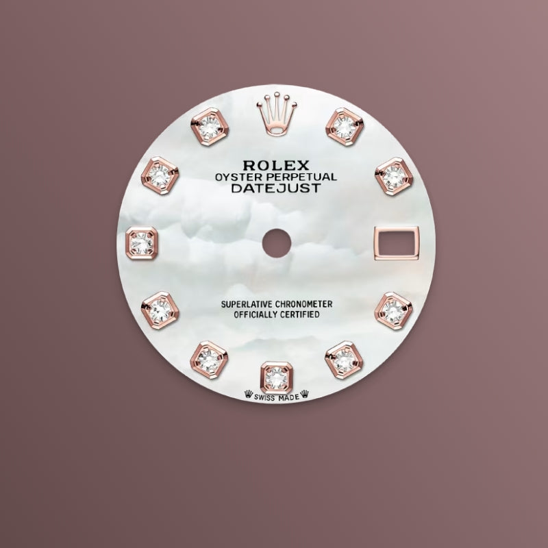 ROLEX   レディ デイトジャスト、ダイヤモンド入りホワイトマザーオブパール、オイスター、28 MM、エバーローズゴールド279175-最安値に挑戦中!!!