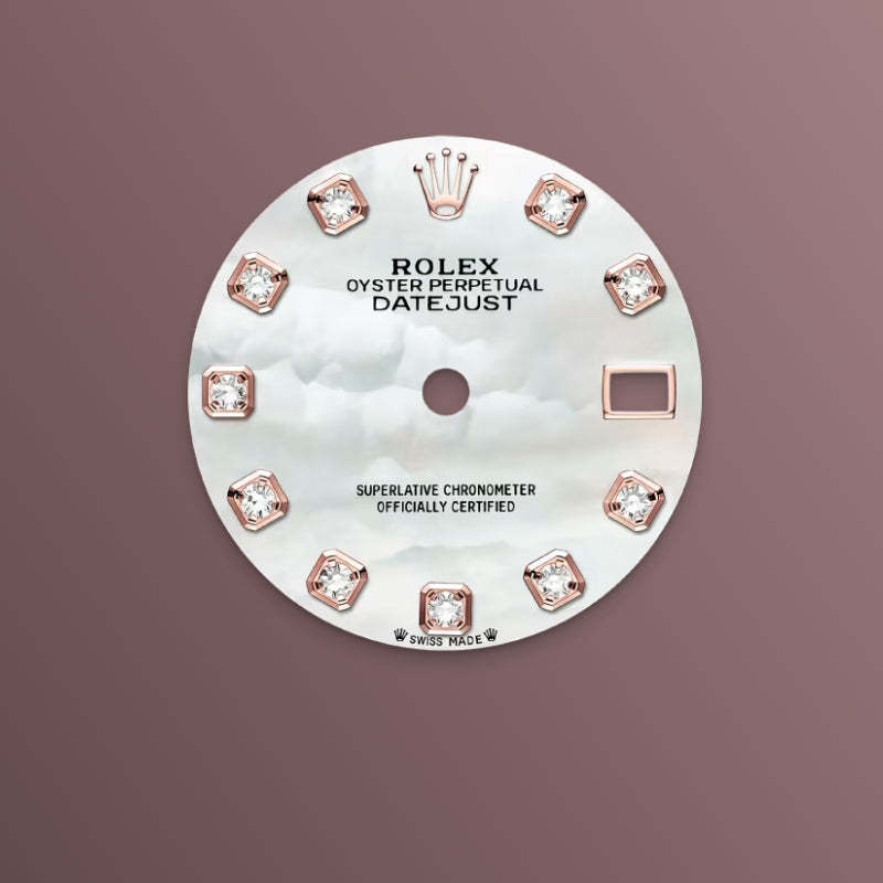 ROLEX   レディ デイトジャスト、ダイヤモンド入りホワイトマザーオブパール、オイスター、28 MM、エバーローズゴールド279175-最安値に挑戦中!!!
