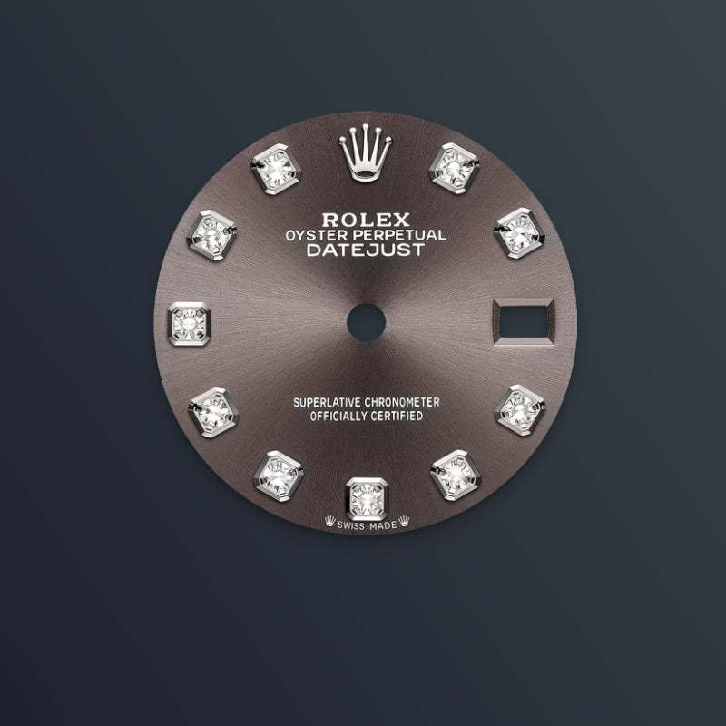 ROLEX   レディ デイトジャスト、ダイヤモンド入り、ダークグレー、オイスター、28 MM、オイスタースチール＆ホワイトゴールド、ダイヤモンド279384RBR-最安値に挑戦中!!!