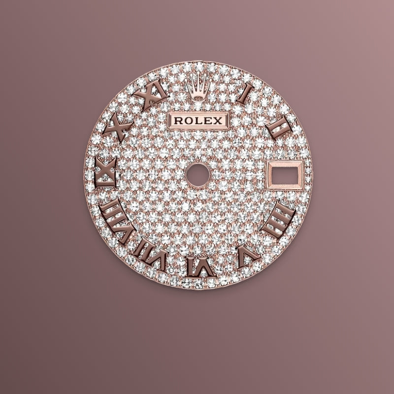 ROLEX   レディ デイトジャスト、パヴェダイヤモンド入り、オイスター、28 MM、エバーローズゴールド279175-最安値に挑戦中!!!