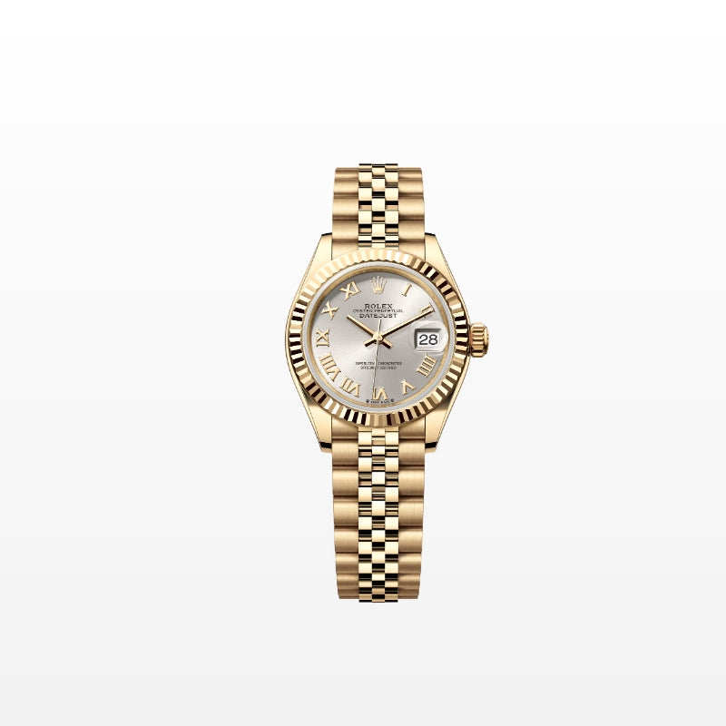 ROLEX   レディ デイトジャスト、シルバー、オイスター、28 MM、イエローゴールド279178-最安値に挑戦中!!!