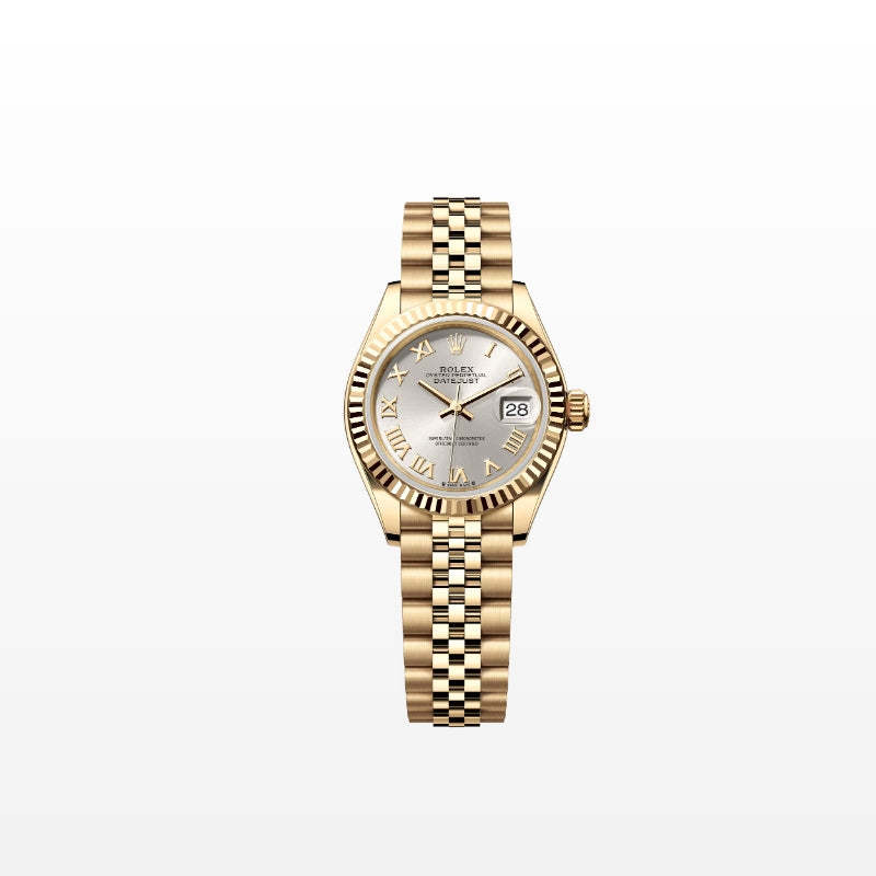 ROLEX   レディ デイトジャスト、シルバー、オイスター、28 MM、イエローゴールド279178-最安値に挑戦中!!!