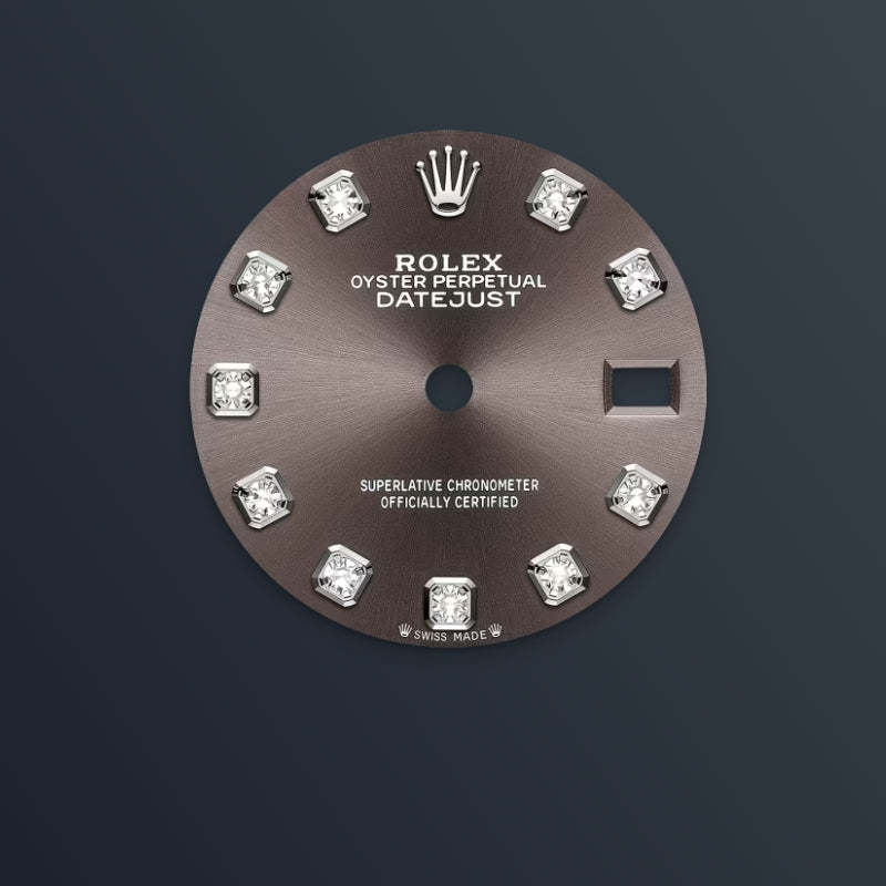 ROLEX   レディ デイトジャスト、ダイヤモンド入り、ダークグレー、オイスター、28 MM、オイスタースチール＆ホワイトゴールド279174-最安値に挑戦中!!!